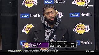 Anthony Davis Postgame Interview | Los Angeles Lakers lose to the Philadelphia 76ers 105-87
