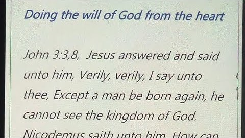 Doing the will of God from the heart