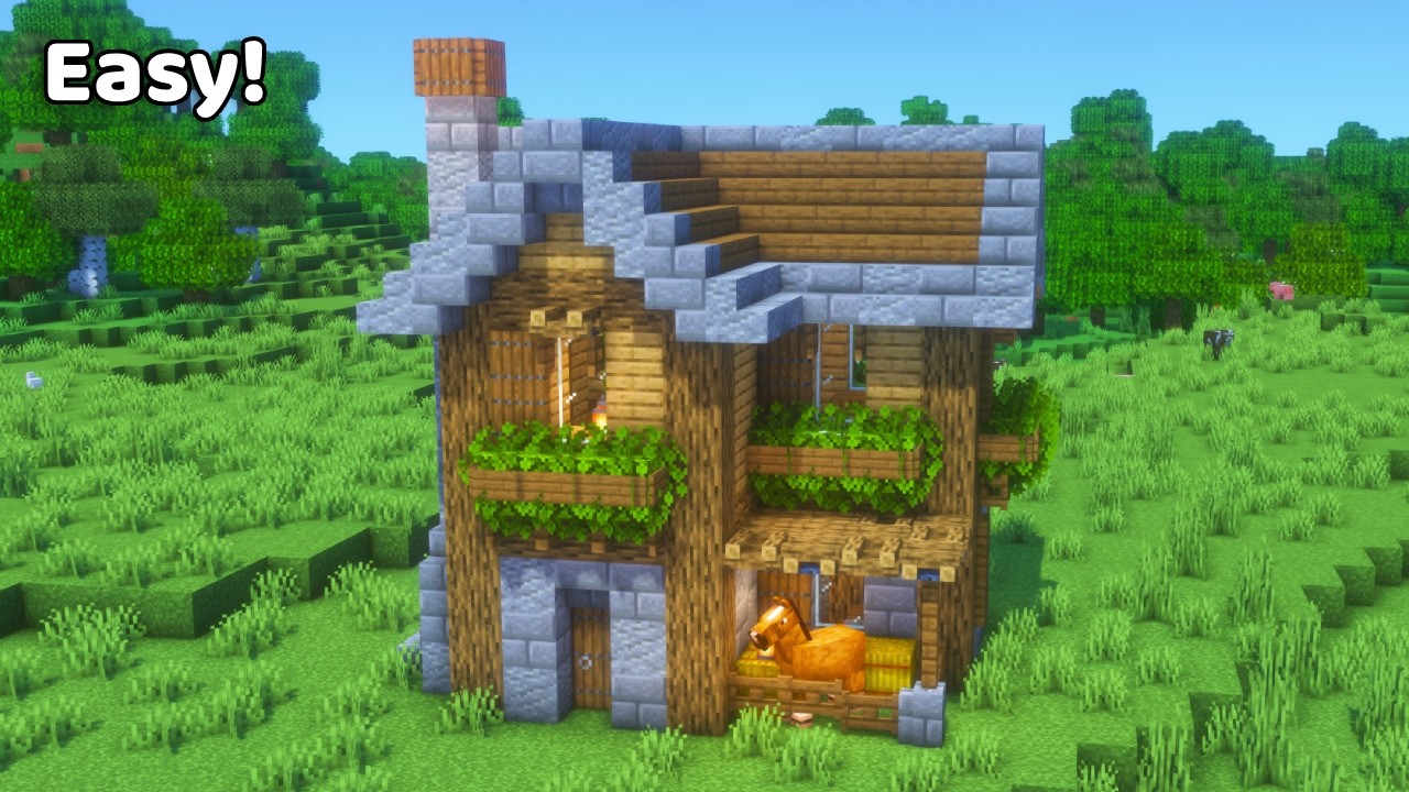 Minecraft: How To Build a Small Survival House | Small Survival House Tutorial
