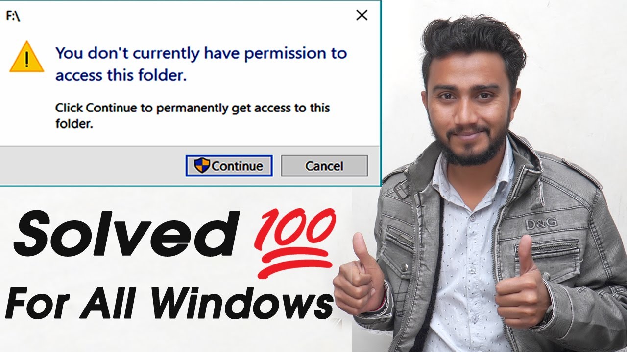 You don’t currently have permission to access this folder Windows 10, 8 ...