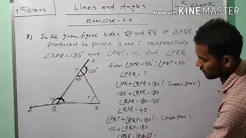 9th class, Lines and Angles, Exercise-4.4, Pb no: 6,7,8,9,10.