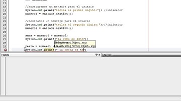 Operaciones Basicas en Netbeans (java)