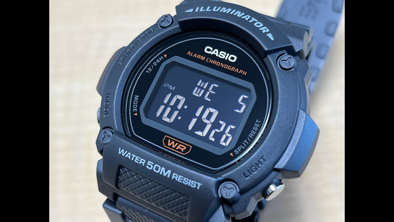 カシオ スタンダードW-219H-8Bレビュー】反転液晶でスポーティーな