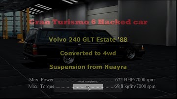 GT6 Hacked VOLVO 240 GLT | 672HP | 4WD | Suspensio