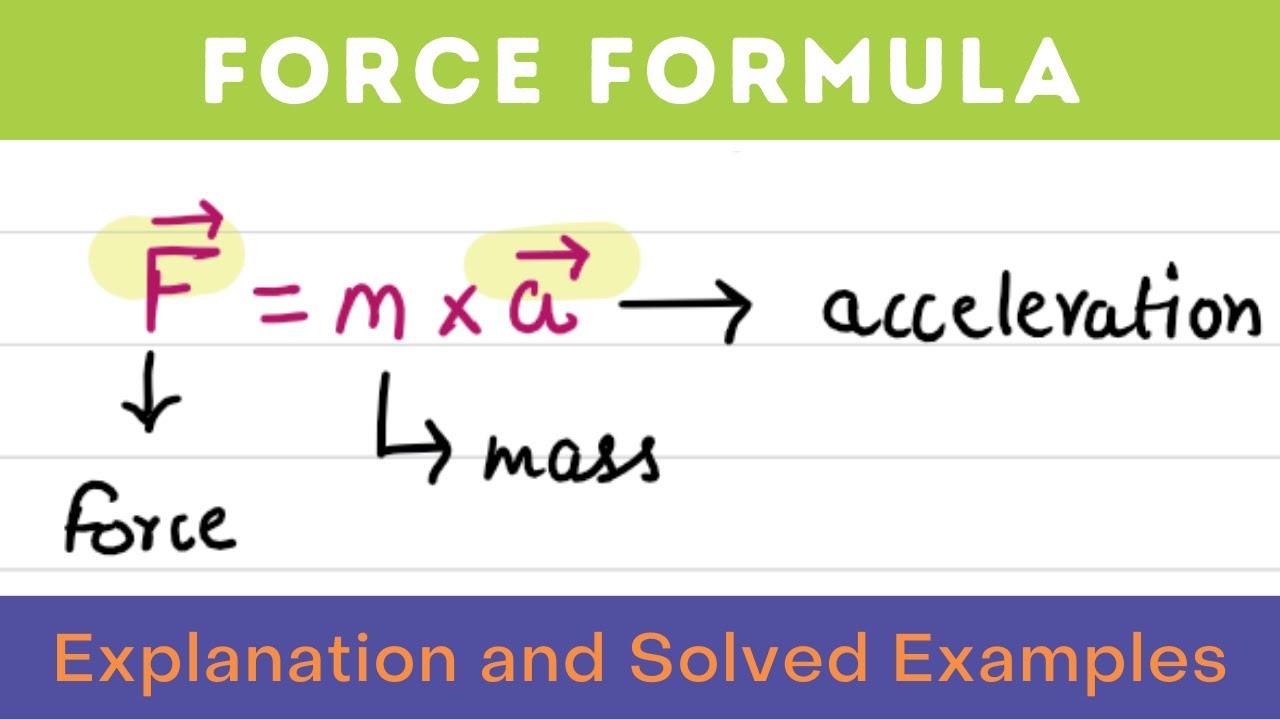 Force Formula: Definition, Explanation, Solved Examples