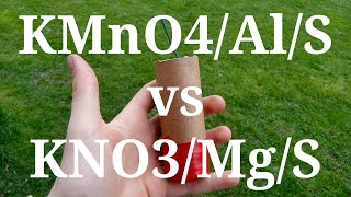 KMnO4/Al/S vs KNO3/Mg/S Resimi