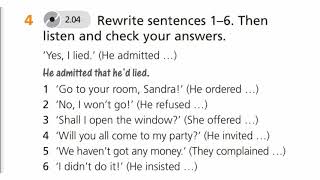 English Plus 9. Module 4. Reporting verbs. Ex 4 p. 48