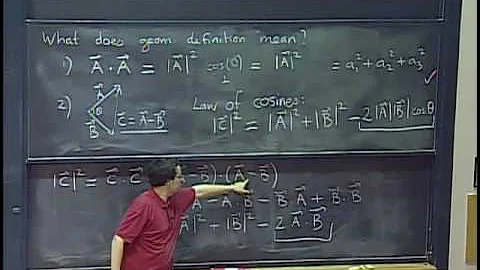 Lec 1: Dot product | MIT 18.02 Multivariable Calculus, Fall 2007