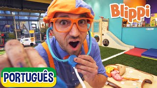 Blippi Visita um Parque Coberto | Vídeos Educativos para Crianças | As Aventuras de Blippi