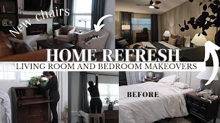 Home refresh!  Living room makeover &amp;  Small Bedroom makeover ! Small home ideas!