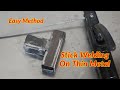 How to weld thin metal tubing by stick welding.