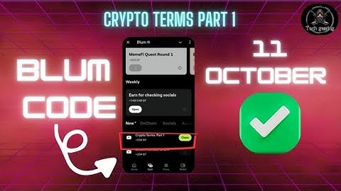 today blum crypto team part 1 | blum video code | 11 OCTOBER | #blum #videocode