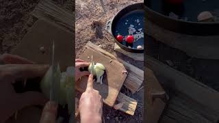 BLM Camp Cooking: Duck harvested from the Pariette Wetlands in Utah w/ thyme & red wine reduction