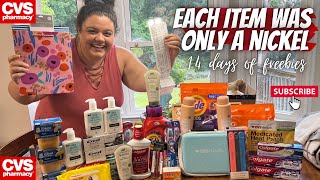 CVS COUPONING HAUL THIS WEEK || 14 DAYS OF FREEBIES + GETTING EACH OF THESE ITEMS FOR JUST A NICKEL