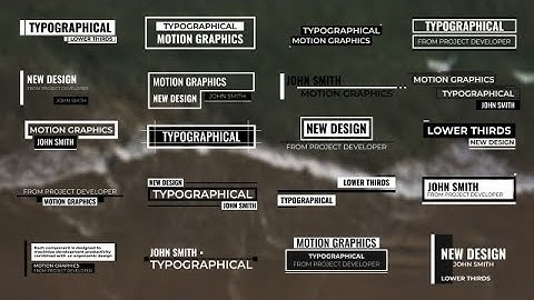 Original Minimal Titles Motion Graphics Templates