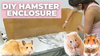 DIY HAMSTER ENCLOSURE ACRYLIC MARBLE | Creating From Scratch With Raw Materials