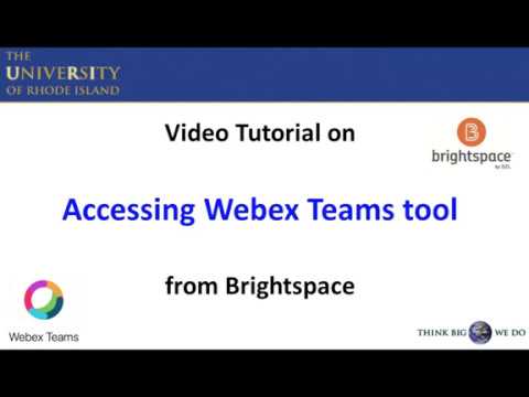 How to Access Webex Tool from Brightspace