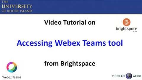 How to Access Webex Tool from Brightspace