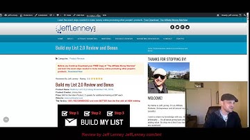 Build My List 2 0 Review and Members Area Tour by Jeff Lenney