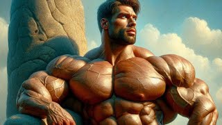 Huge Bodybuilder Muscle Strength