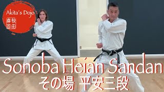 Sonoba Heian Sandan その場 平安三段【Akita&#39;s Karate Video】