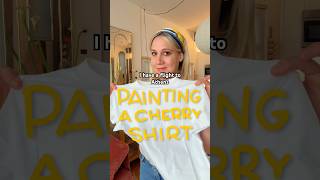Craft idea: paint cherries on a shirt using fabric paint 🍒 #cherry #diy #foodart #diycrafts #paint