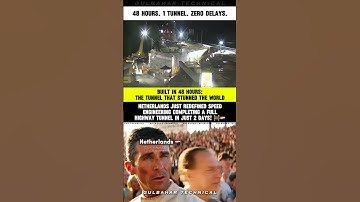 Netherlands built a tunnel in 48 hours | World’s fastest highway construction 😳🚧