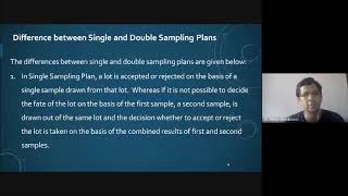 Comparison between Single and Double Sampling Plan