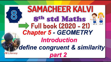 TN 8th maths full book chapter 5 GEOMETRY / define congruent & similarity part 2 / samacheer kalvi