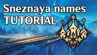 How to pronounce Snezhnaya names