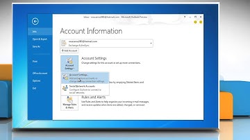 How to Remove a Windows® Live Hotmail™ account from Outlook 2013 on Windows® 7