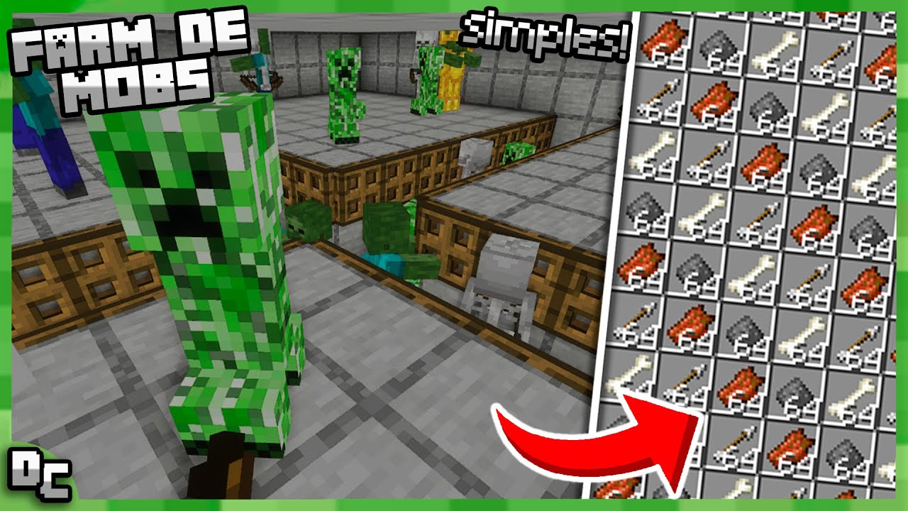 A FARM DE MOB e XP AUTOMÁTICA MAIS FÁCIL e SIMPLES DO MINECRAFT | (MCPE ...