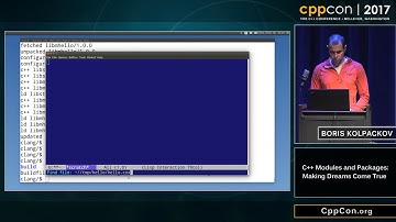 CppCon 2017: Boris Kolpackov “C++ Modules and Packages: Making Dreams Come True”