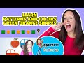 Learn patterns and colors childrens song  green orange shapes patterns patty shukla kids patterns