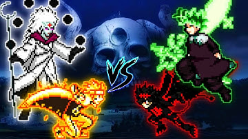 Naruto OP VS Legendary Madara V3 OP VS Yuno Royal Knight V2 OP & Asta UM V2 in Jump Force Mugen