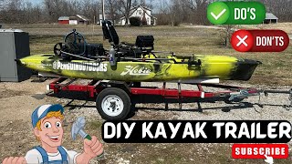 DIY Kayak Trailer! Build a Kayak trailer! Harbor Freight Kayak Trailer! Do's and Don'ts! Subscribe!