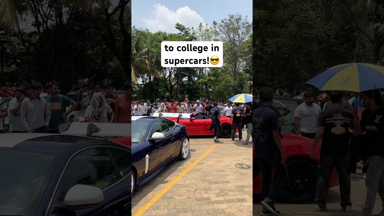 Going to college in supercars! 