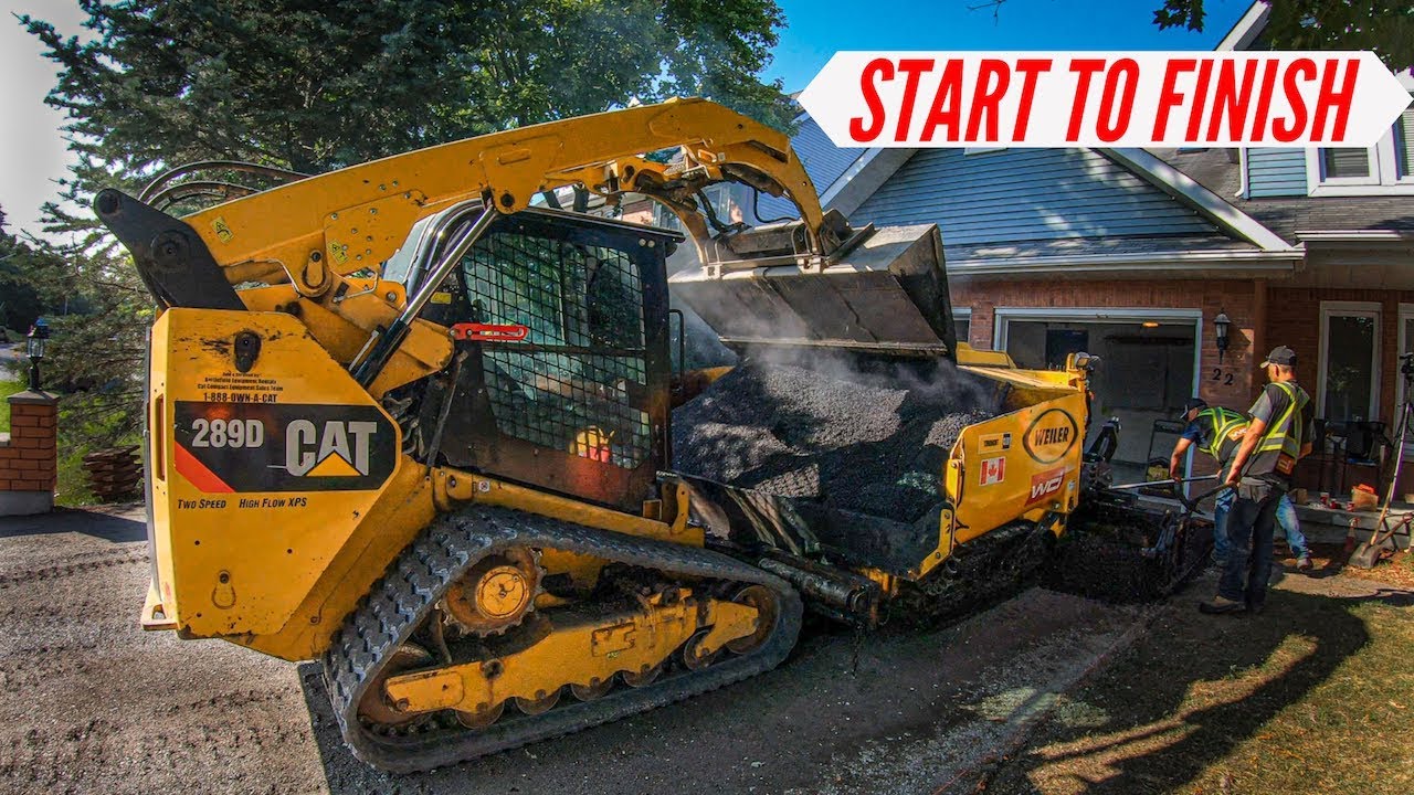 heavy machinery wwe Paving An Entire Driveway (COMPLETE PROJECT)