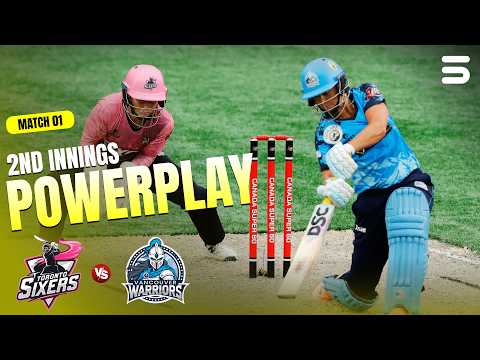 2nd Innings Powerplay | Toronto Sixers W vs Vancouver Warriors W | M 1 | Canada Super 60 2026 | ZQ1H