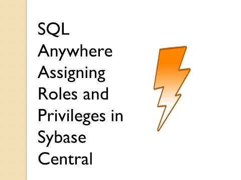 How to Grant Roles and Privileges in  Sql Anywhere | Sybase Central