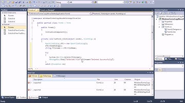 Windows Forms Copy Move Delete Application Part 1