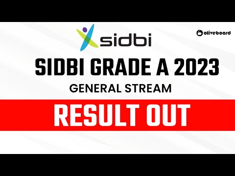 SIDBI Grade A Result Out | SIDBI Grade A General Stream 2023 Result