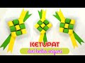 Cara Membuat Ketupat 3D dari kertas origami | Ketupat Hiasan - Hiasan Ramadhan | Hiasan Idul Fitri