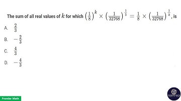 The sum of all real values of K for which #cat2024 #cat