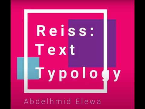 Text Typology by Reiss