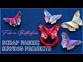 Sewing Projects For Scrap Fabric [Part 19] DIY Fabric Butterflies | Origami  Fabric Butterfly