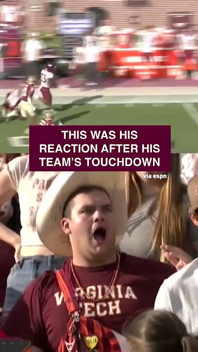 This Virginia Tech fan just could not believe it #shorts