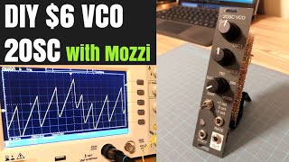 [ $6 ] DIY eurorack modular synth 2OSC VCO with arduino mozzi library | primitive oscillator