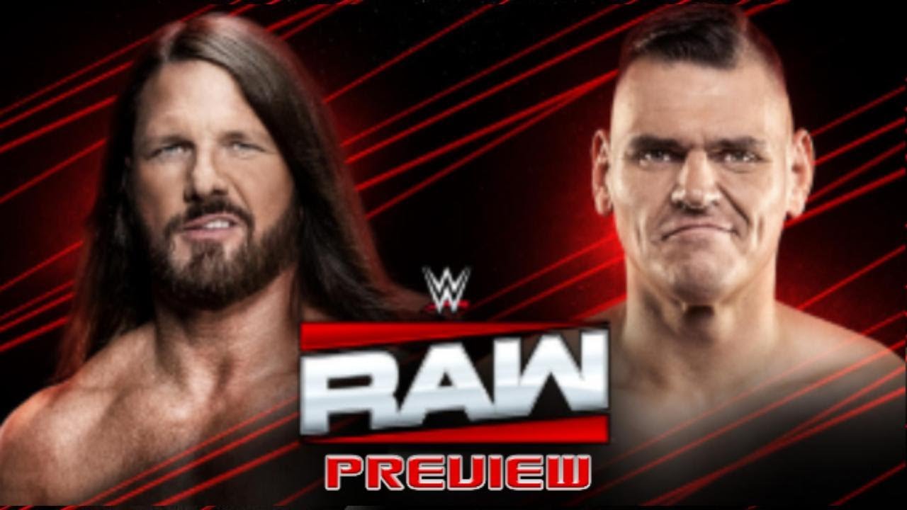 PREVIEW DE RAW DU 12 JANVIER 2026 AJ VS GUNTHER