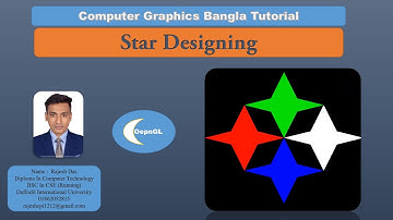 4 Star Design Using Polygon | OpenGL | Computer Graphics |Creative Coders | Rajesh Das | 2021